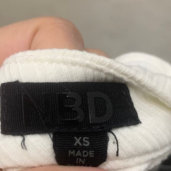 NBD White Eyal Top Chic, Side Tie Top - Picture 6 of 6